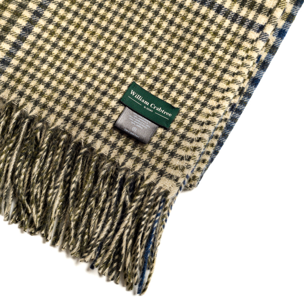 Green Plaid Lambswool Throw