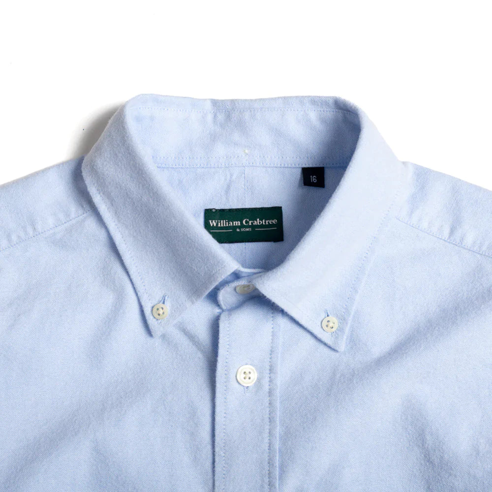 Blue Brushed Oxford Button Down Shirt