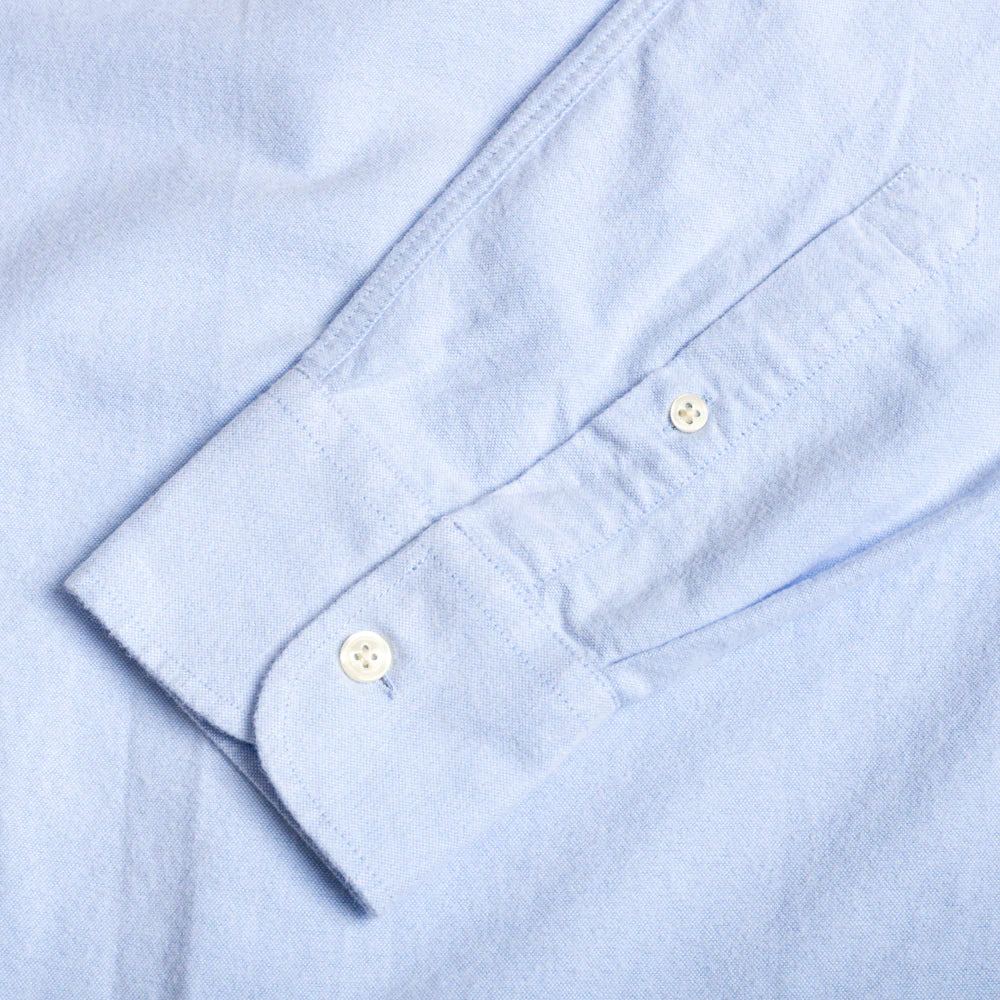 Blue Brushed Oxford Button Down Shirt