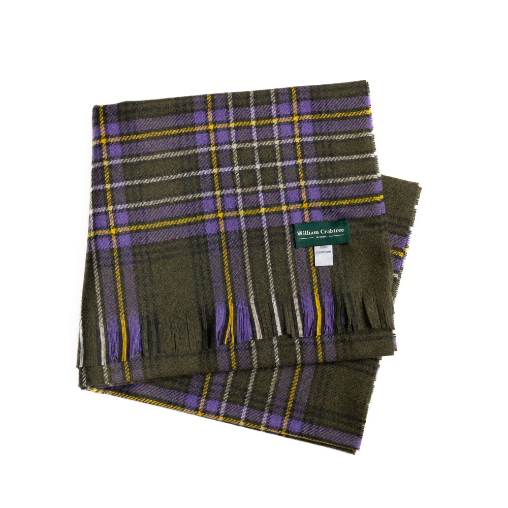 Wide Check Cashmere Scarf