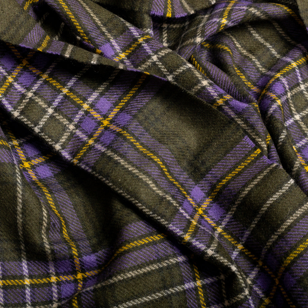 Wide Check Cashmere Scarf