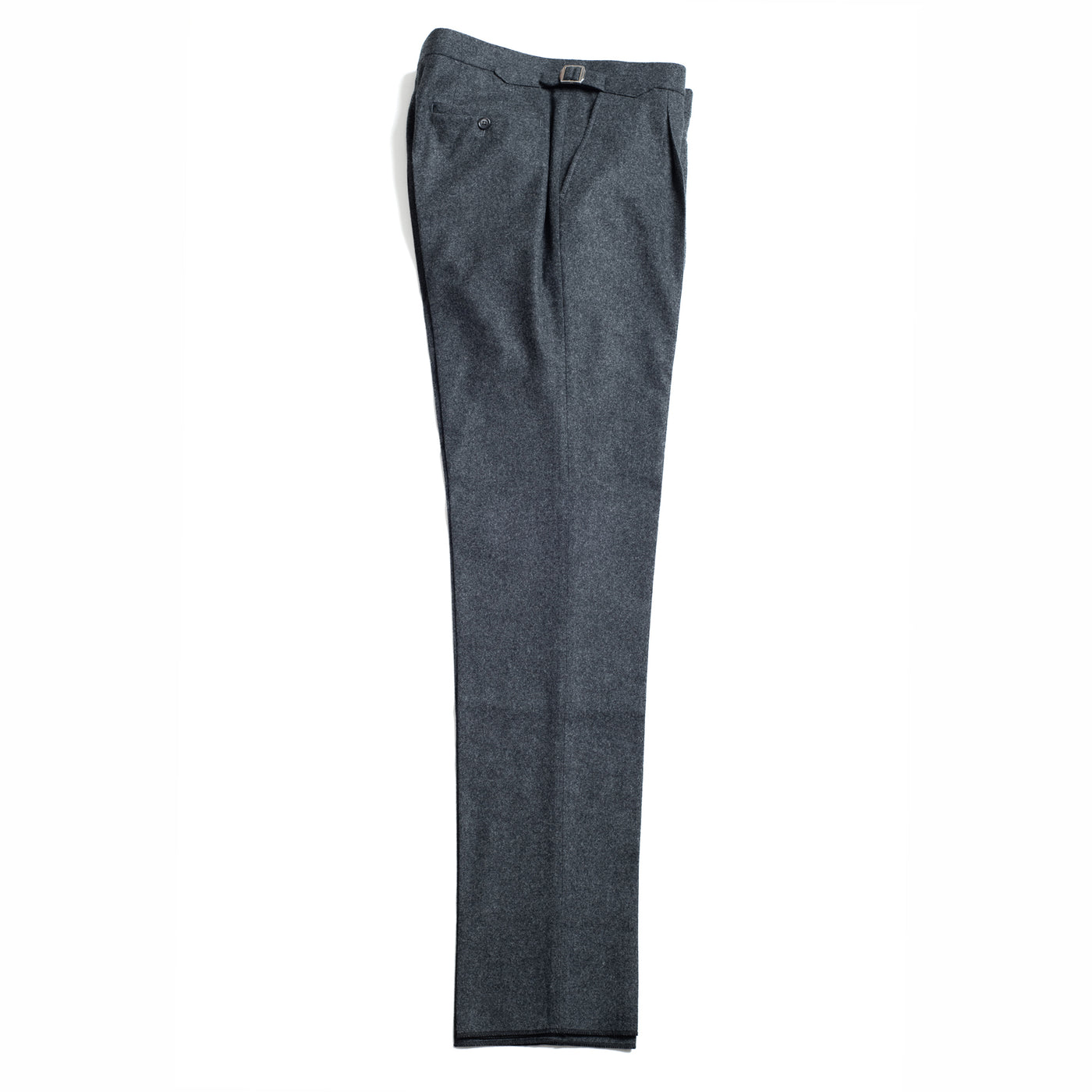 Navy Wool  Cashmere Flannel Trousers  Peter Christian