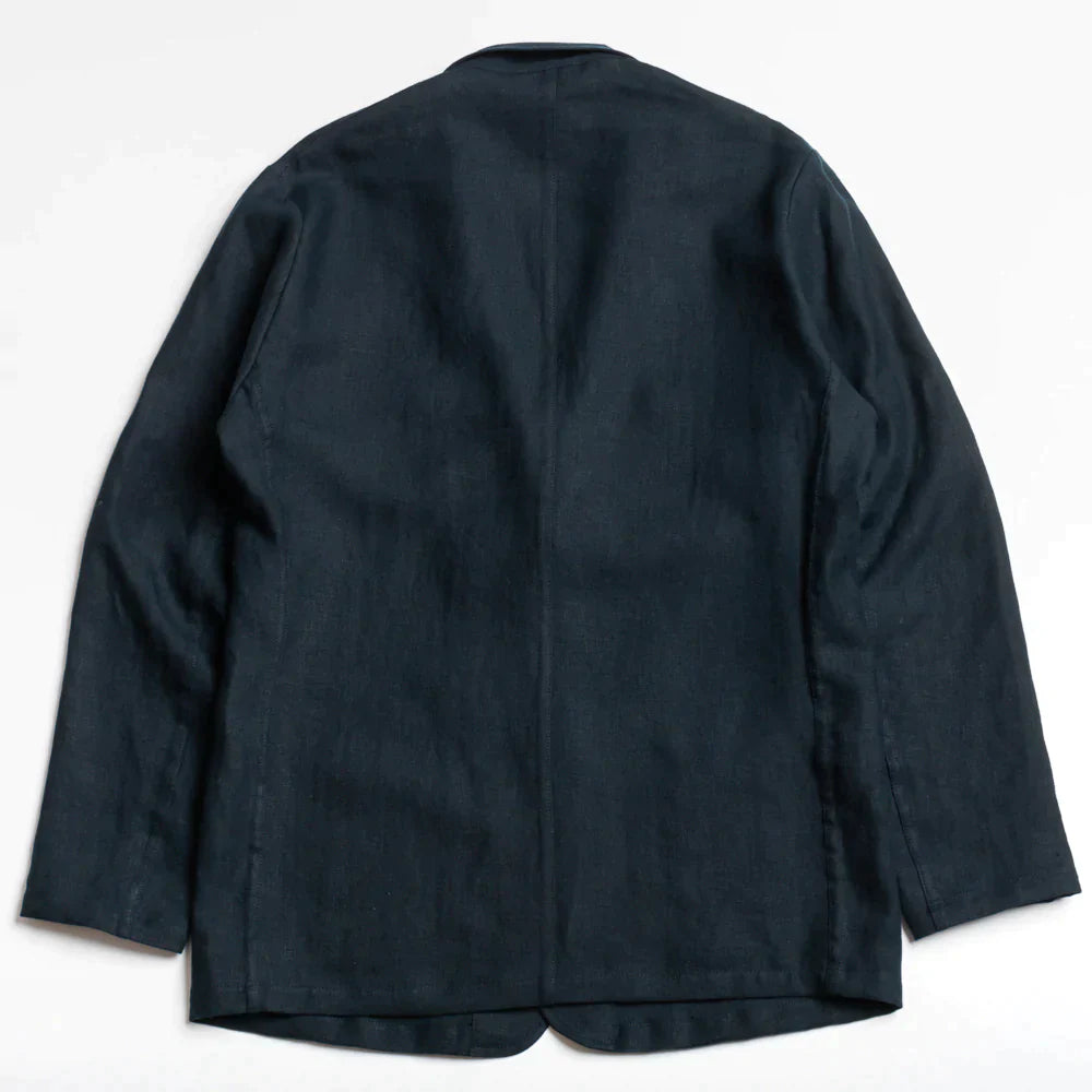 Navy Linen Lowgill Work Jacket