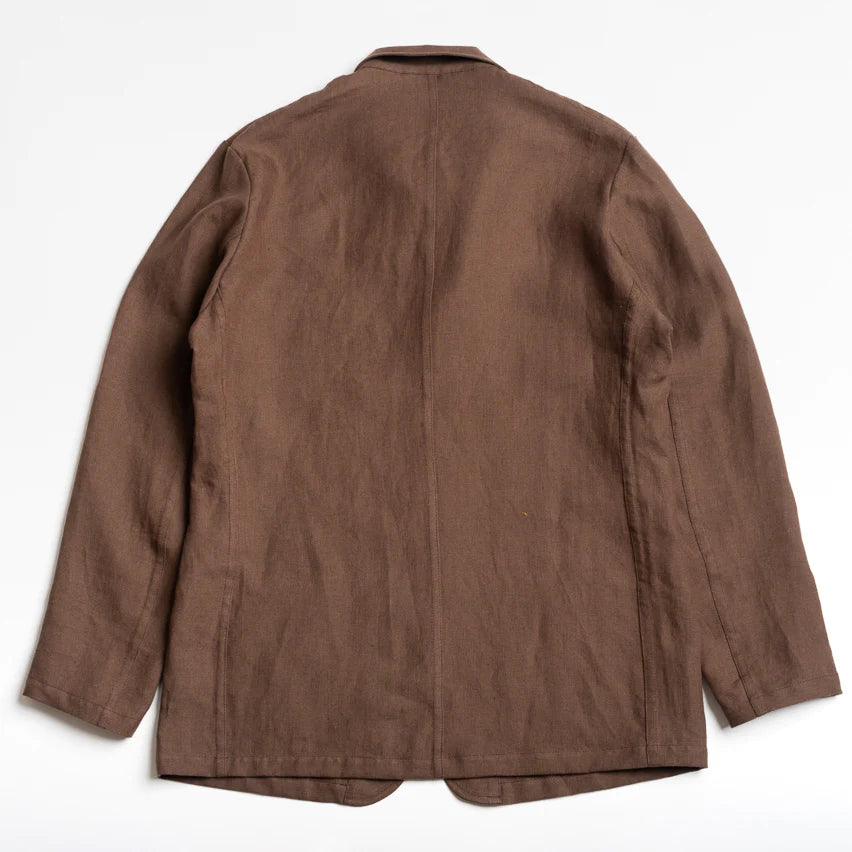 Chocolate Linen Lowgill Work Jacket