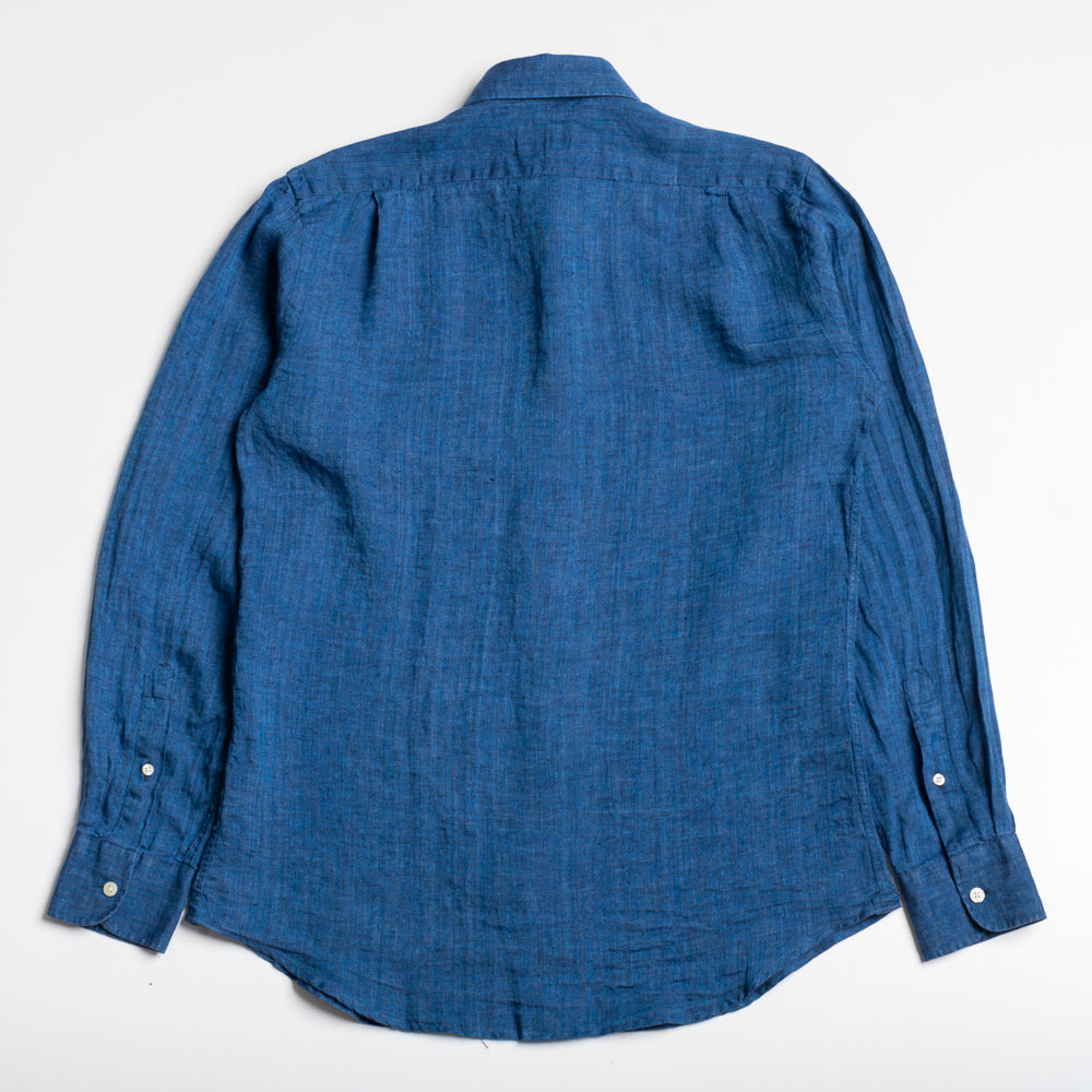 Indigo Blue Linen Shirt