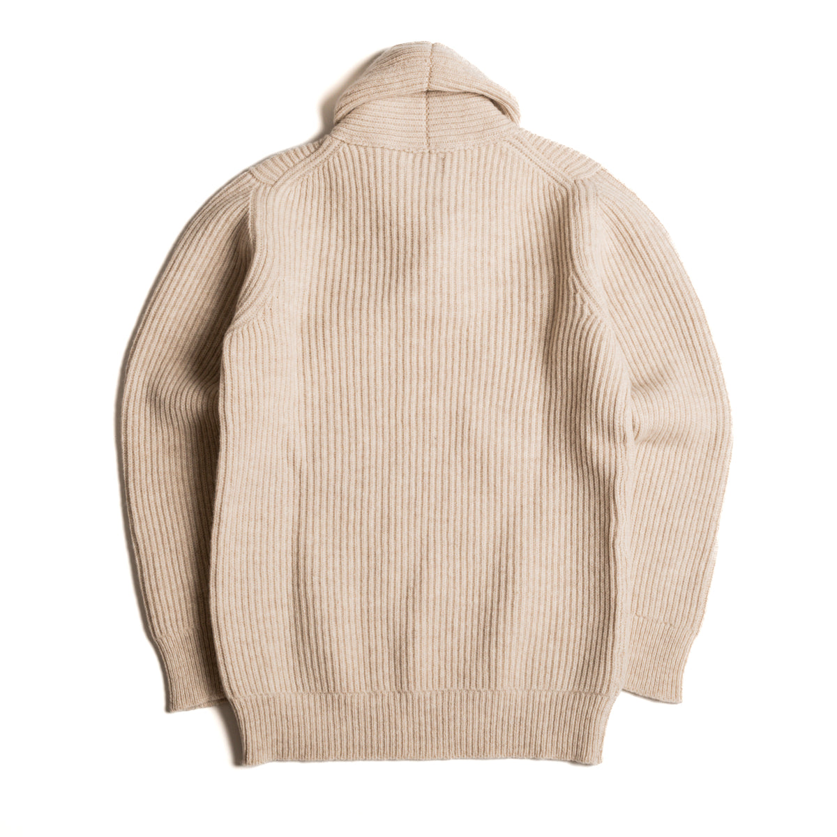 Linen Lambswool Shawl Collar Sweater