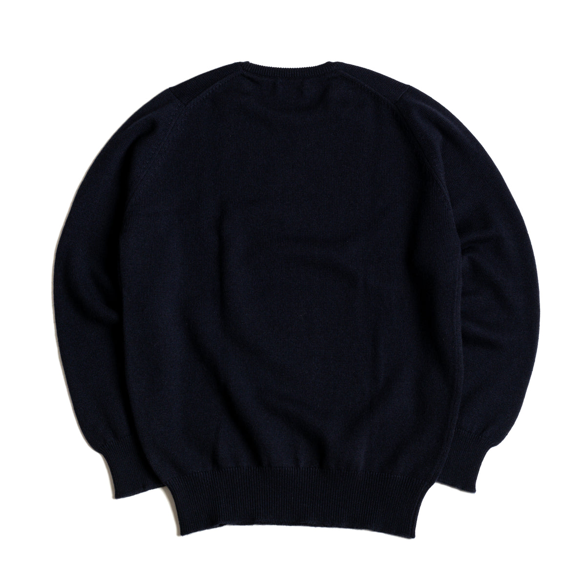 Navy 2 Ply Cashmere Crew Neck