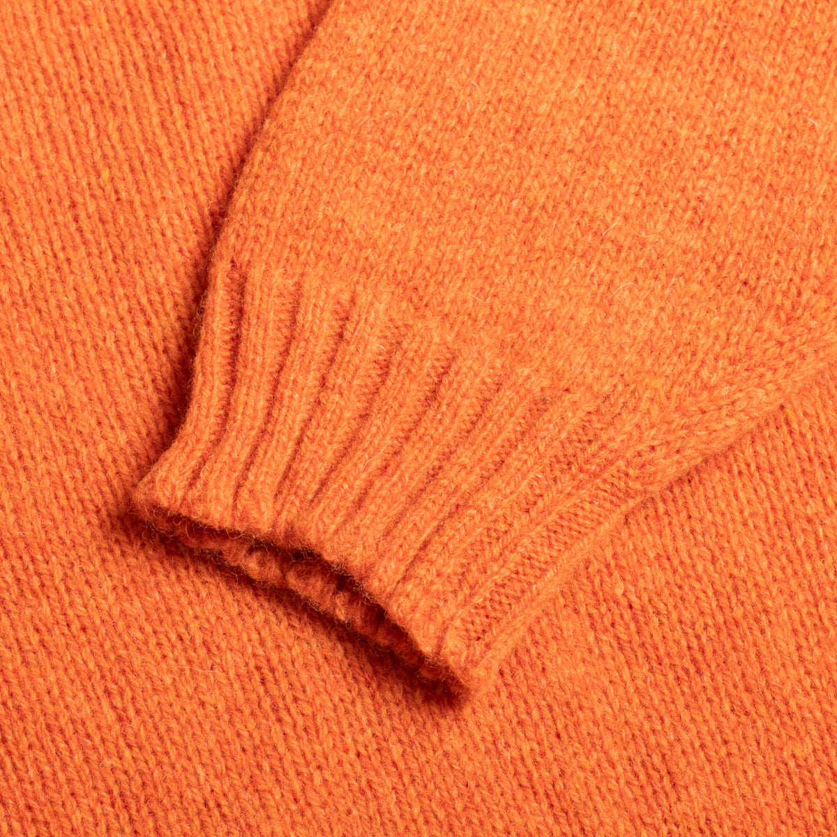 Orange Shetland Lambswool Crew Neck