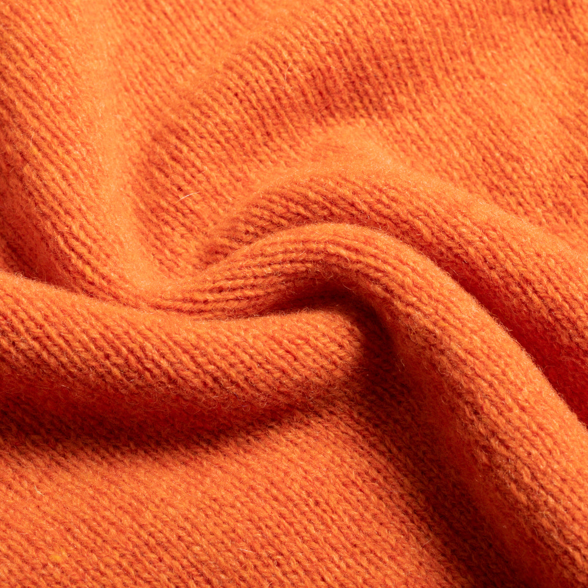 Orange Shetland Lambswool Crew Neck