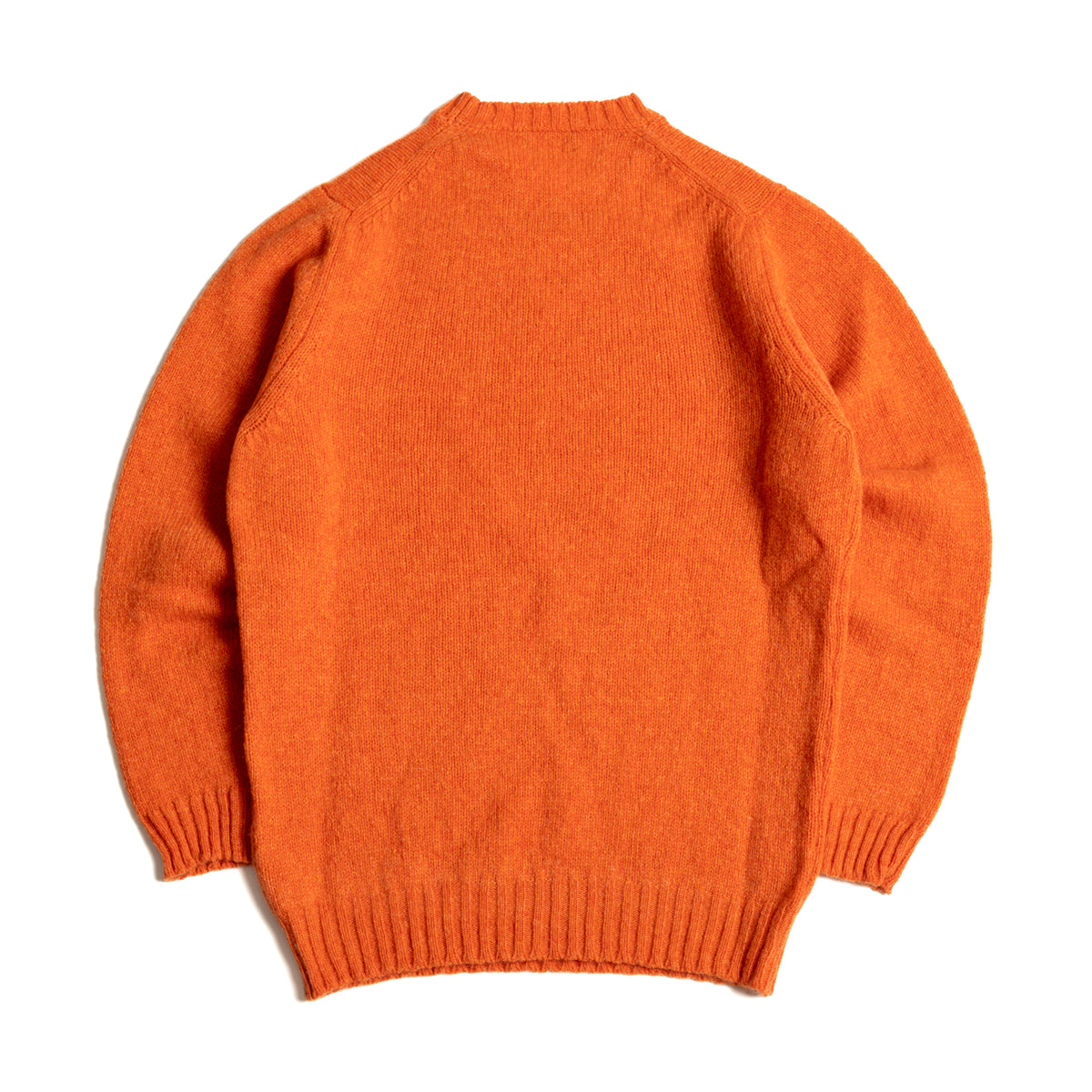 Orange Shetland Lambswool Crew Neck