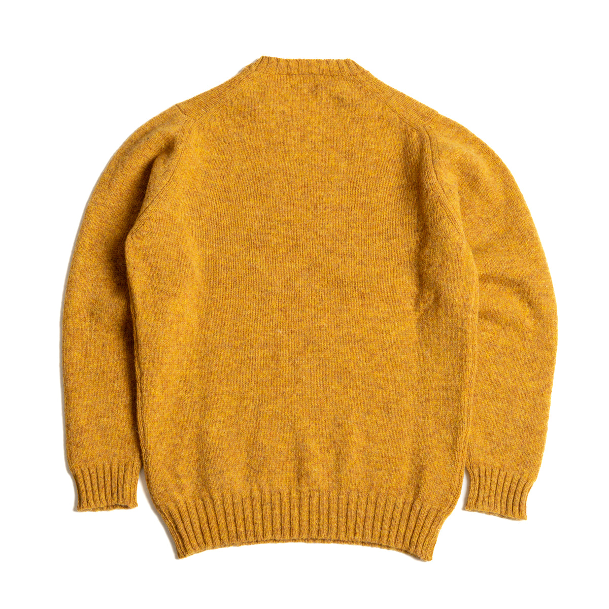 Mustard Shetland Lambswool Crew Neck