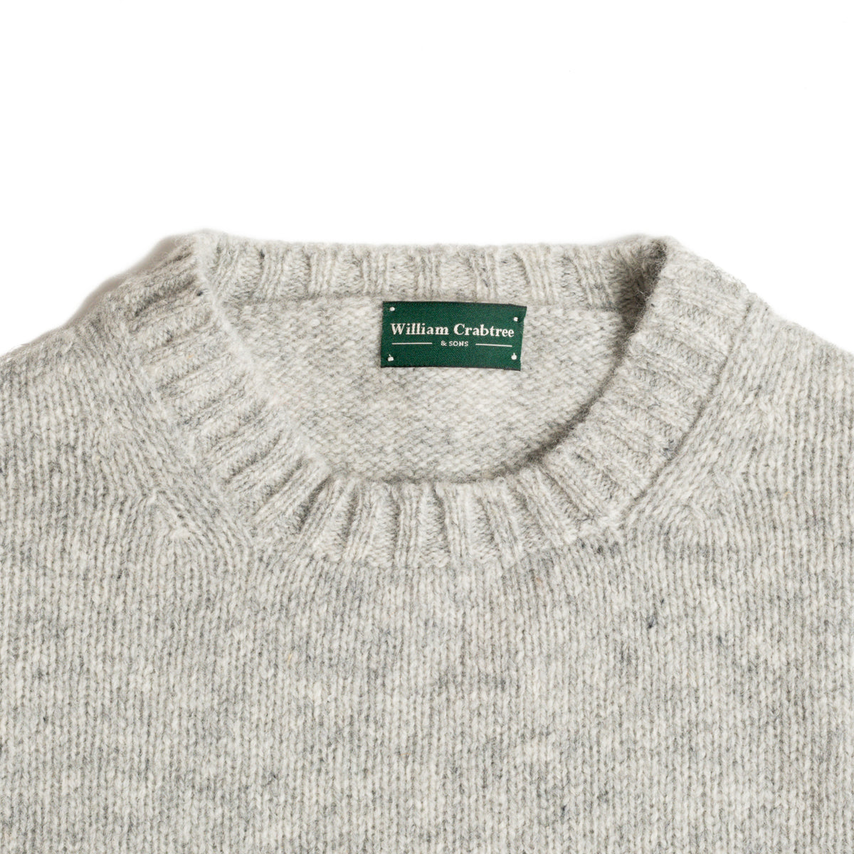 Flannel Shetland Lambswool Crew Neck