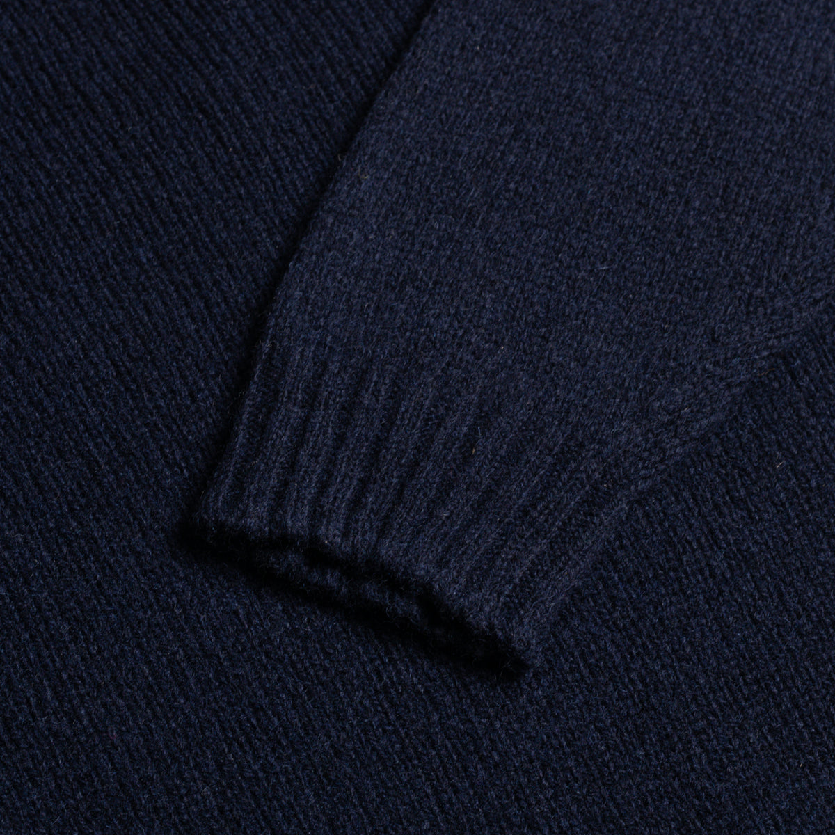 Navy Shetland Lambswool Crew Neck