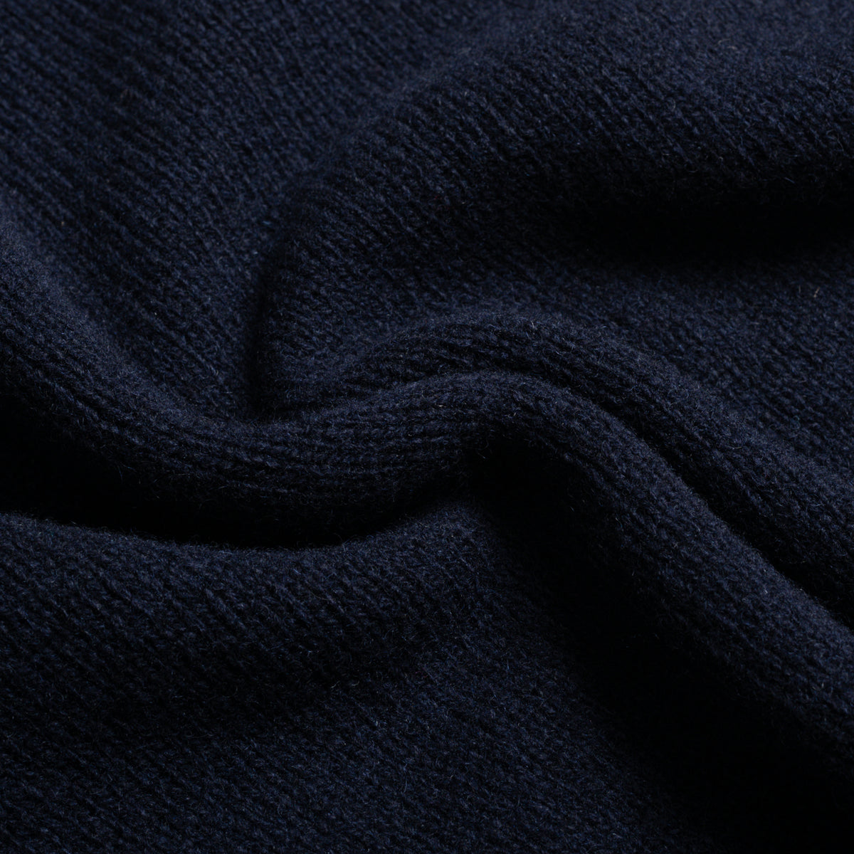 Navy Shetland Lambswool Crew Neck