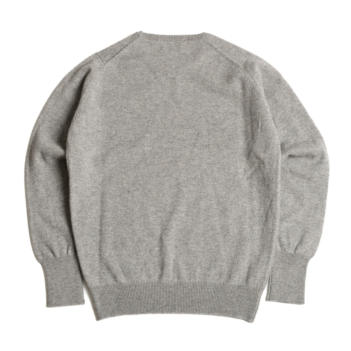 Flannel Grey 2 Ply Lambswool Crew Neck Jumper