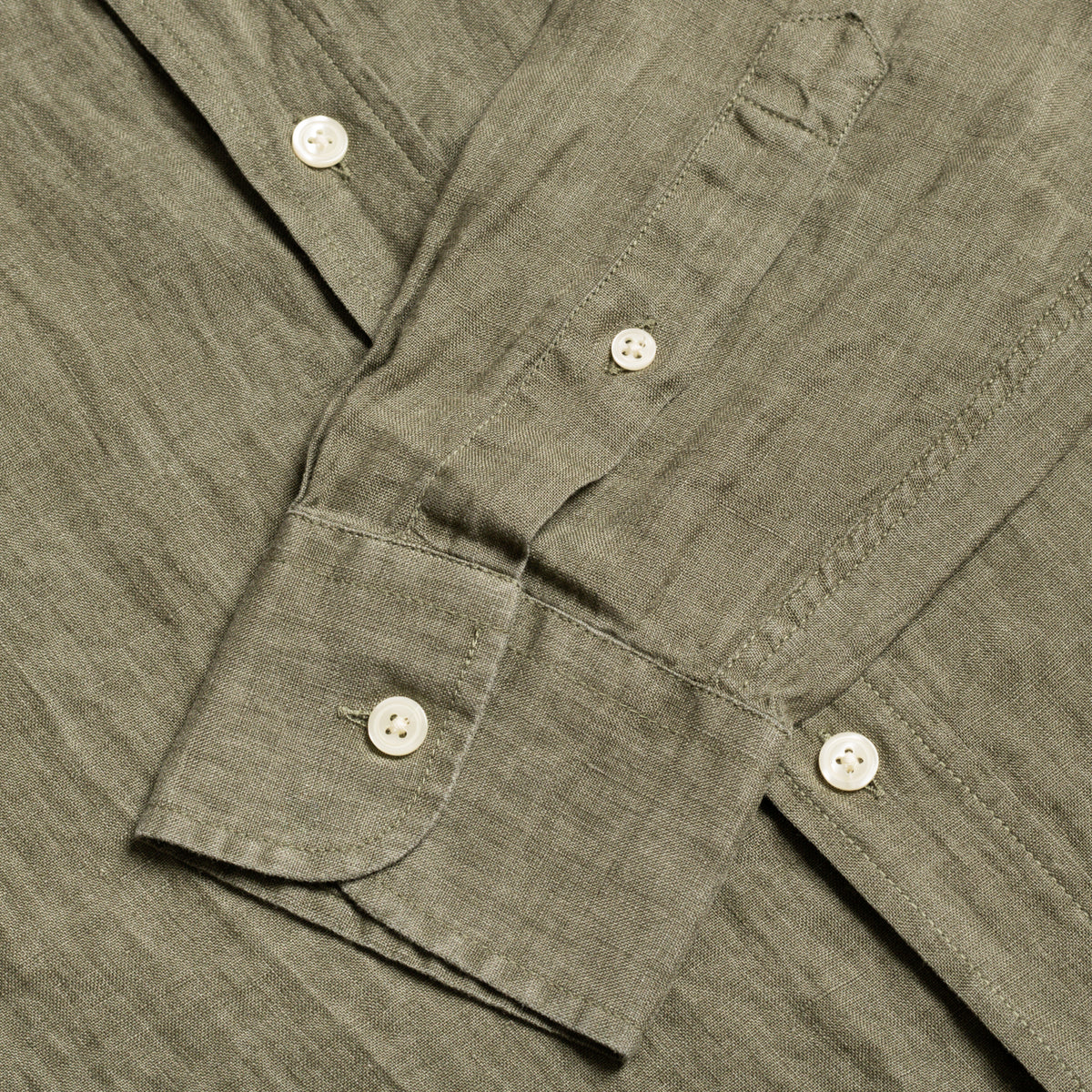 Olive Green Linen Shirt