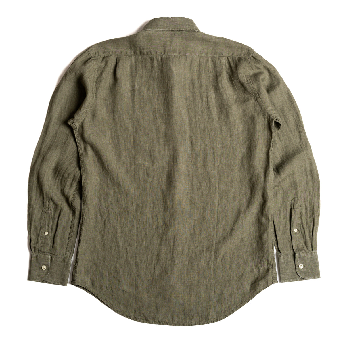 Olive Green Linen Shirt