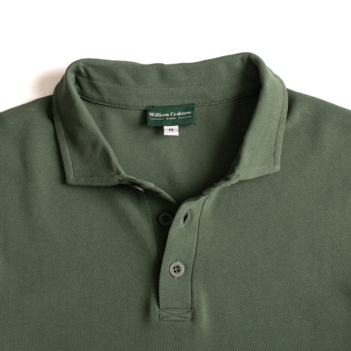 Olive Green Long Sleeved Polo Shirt