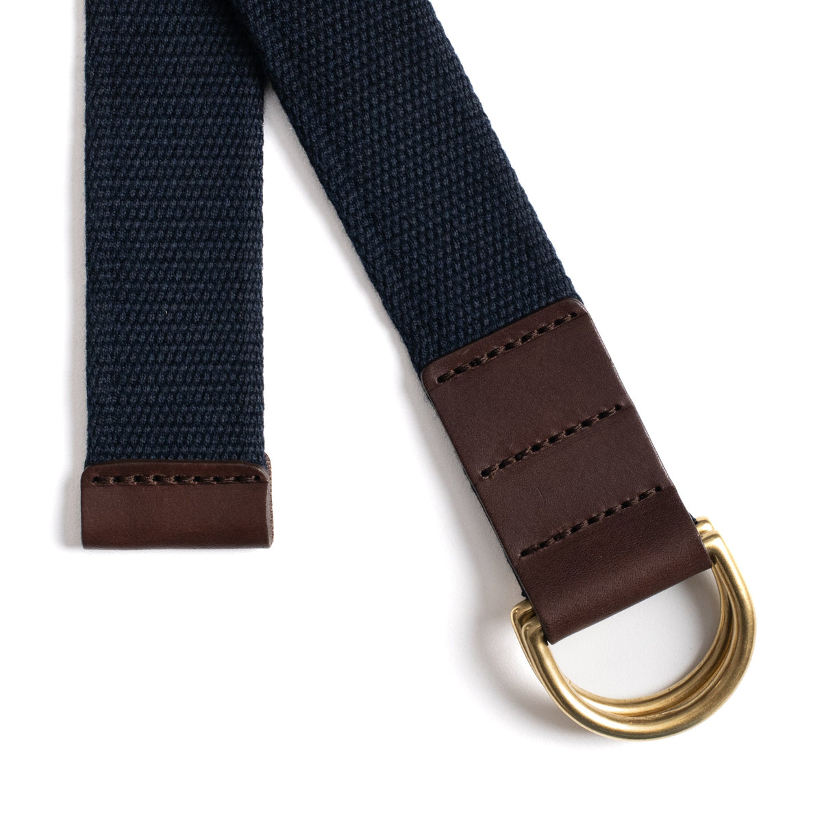 Navy Canvas D Ring Belt