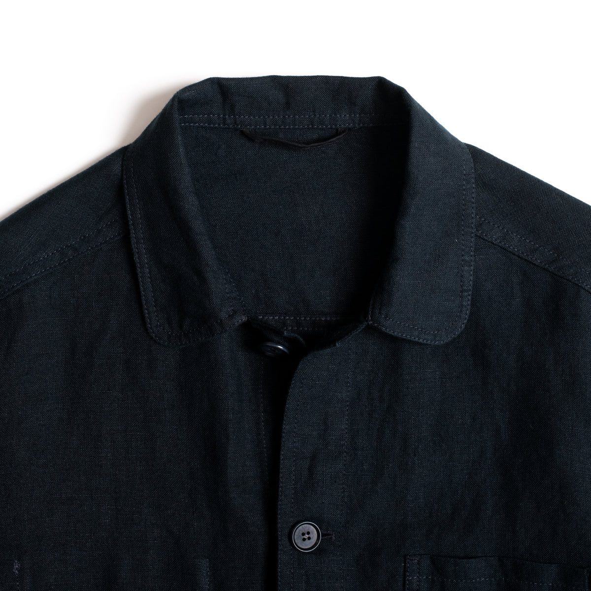 Navy 4 Pocket Linen Chore Jacket