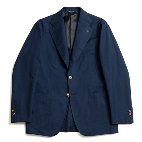 Blue Cotton Twill Sports Jacket