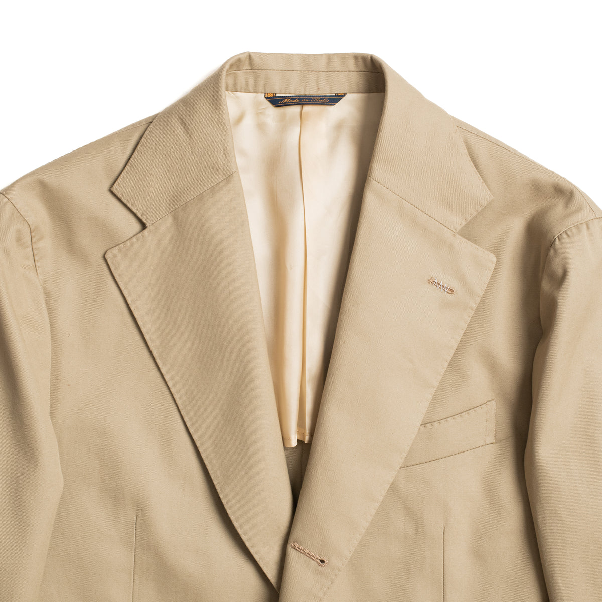 Sand Cotton Twill Sports Jacket