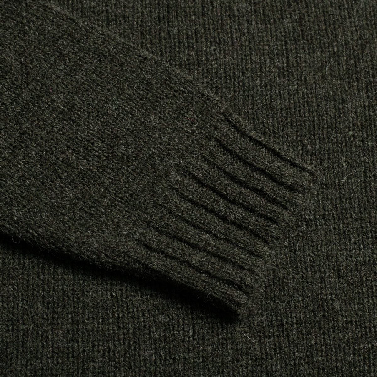 Pine Shetland Lambswool Crew Neck