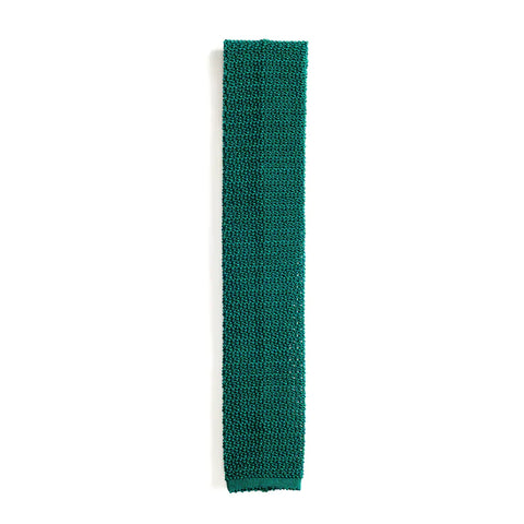 Emerald Green Knitted Silk Tie