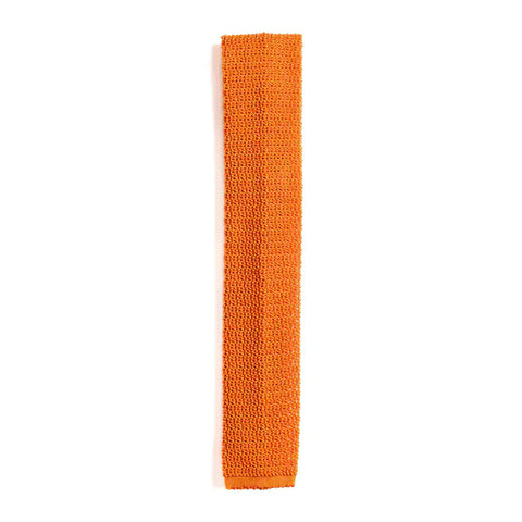 Tangerine Knitted Silk Tie