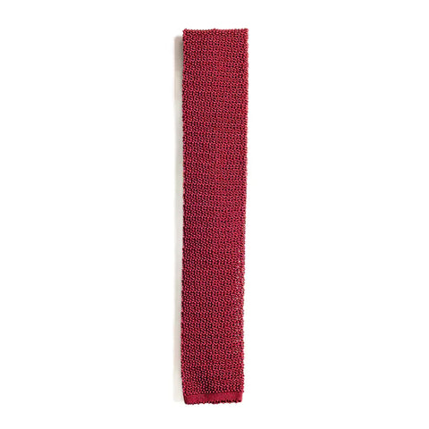 Wine Knitted Silk Tie