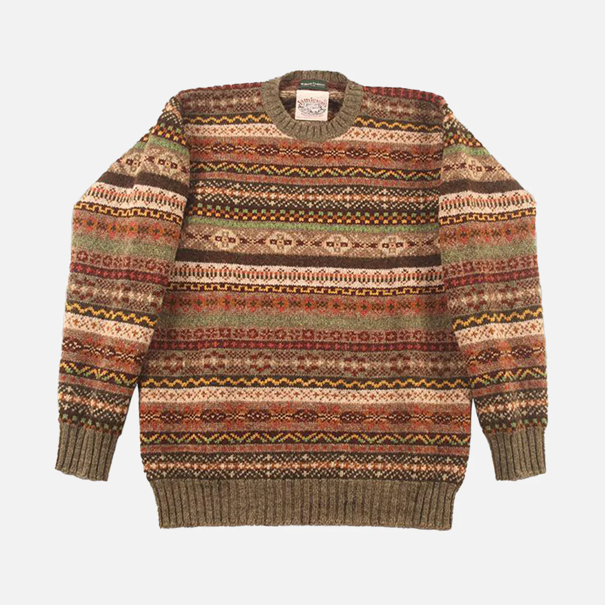 Fairisle crew neck, shetland wool – William Crabtree & Sons 