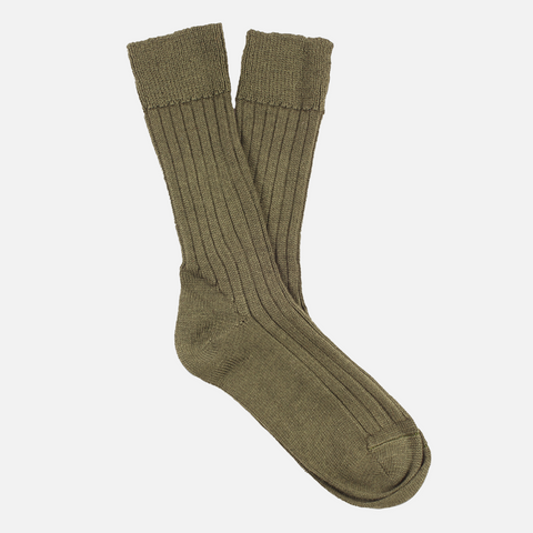 Heavy Wool Ribbed Socks